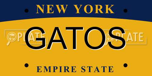 GATOS New York License Plate