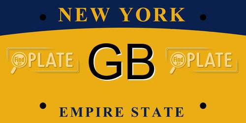 GB New York License Plate