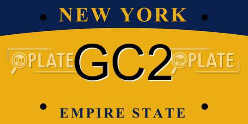 GC2 New York License Plate