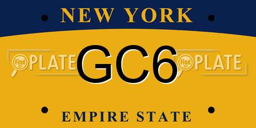 GC6 New York License Plate