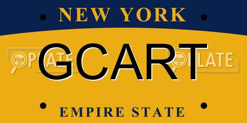 GCART New York License Plate