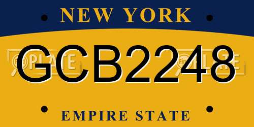 GCB2248 New York License Plate