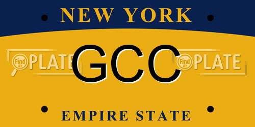 GCC New York License Plate