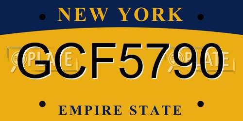 GCF5790 New York License Plate