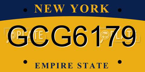 GCG6179 New York License Plate