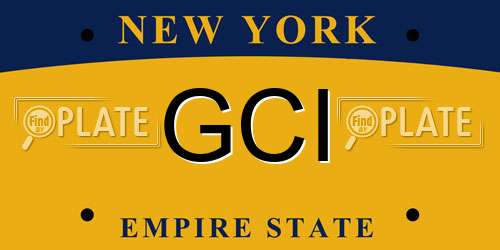 GCI New York License Plate