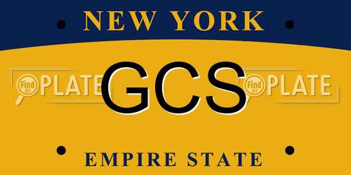 GCS New York License Plate