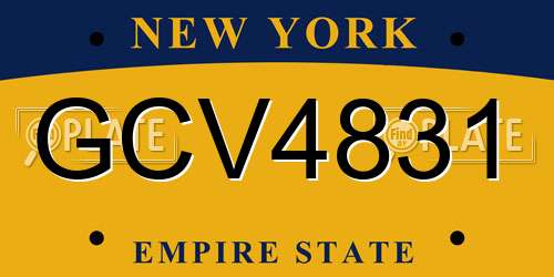 GCV4831 New York License Plate