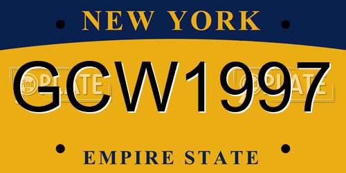 GCW1997 New York License Plate