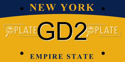 GD2 New York License Plate