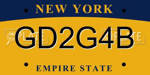 GD2G4B New York License Plate