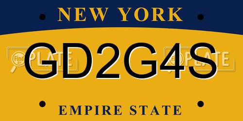 GD2G4S New York License Plate