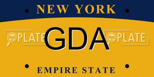 GDA New York License Plate