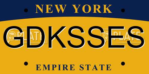 GDKSSES New York License Plate