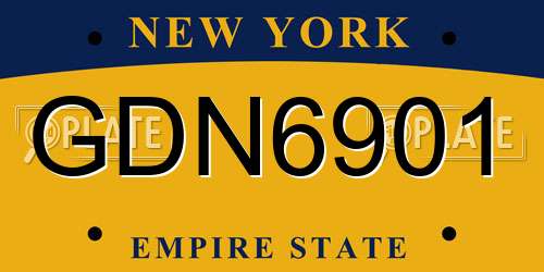 GDN6901 New York License Plate