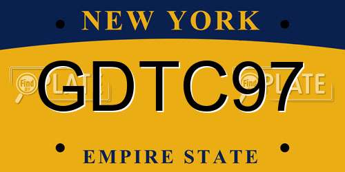 GDTC97 New York License Plate