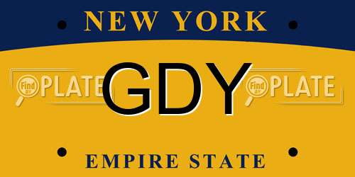 GDY New York License Plate