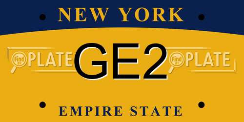 GE2 New York License Plate