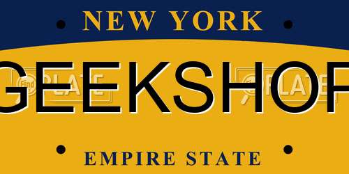 GEEKSHOP New York License Plate