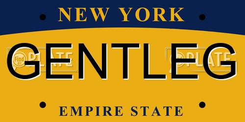 GENTLEG New York License Plate