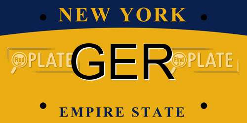 GER New York License Plate
