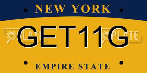GET11G New York License Plate