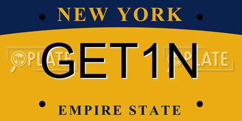GET1N New York License Plate