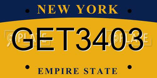 GET3403 New York License Plate