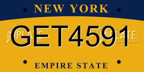 GET4591 New York License Plate