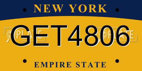 GET4806 New York License Plate