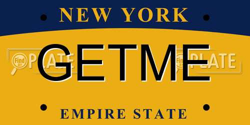 GETME New York License Plate