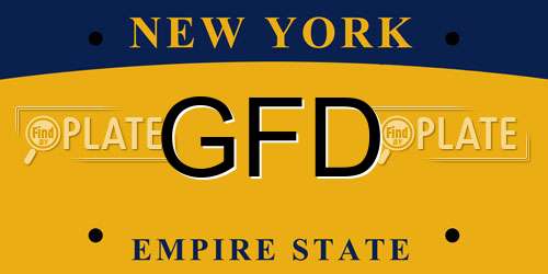 GFD New York License Plate