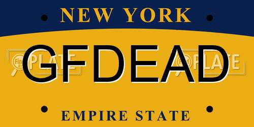 GFDEAD New York License Plate