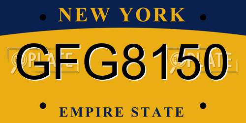 GFG8150 New York License Plate