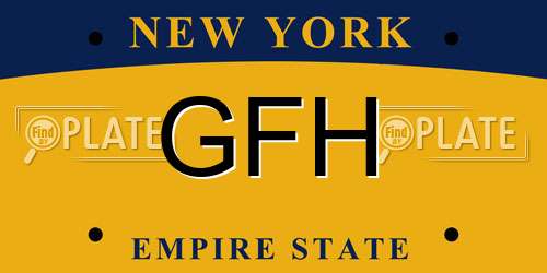 GFH New York License Plate