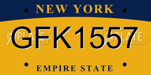 GFK1557 New York License Plate