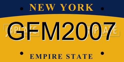 GFM2007 New York License Plate