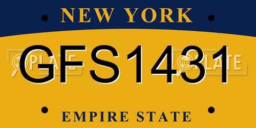 GFS1431 New York License Plate