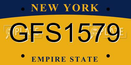 GFS1579 New York License Plate