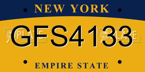 GFS4133 New York License Plate