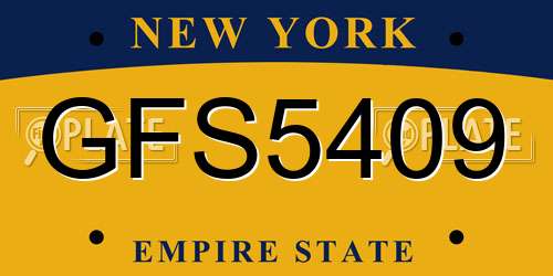GFS5409 New York License Plate