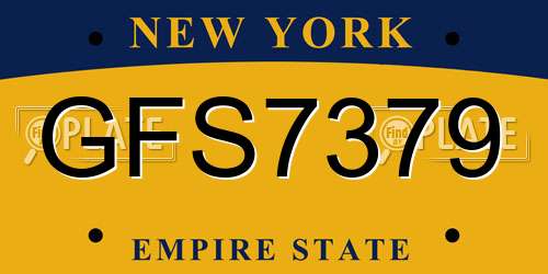GFS7379 New York License Plate