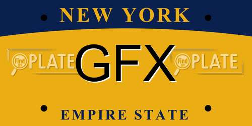 GFX New York License Plate