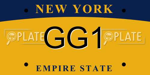 GG1 New York License Plate