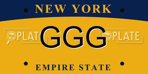 GGG New York License Plate