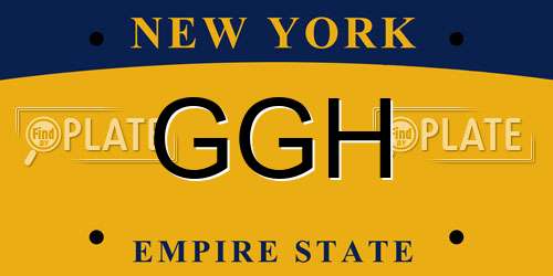 GGH New York License Plate