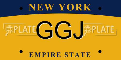 GGJ New York License Plate