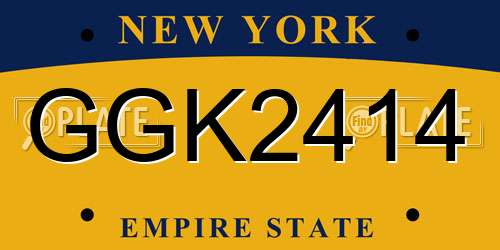 GGK2414 New York License Plate