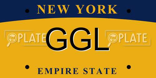 GGL New York License Plate