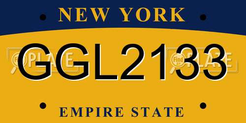 GGL2133 New York License Plate